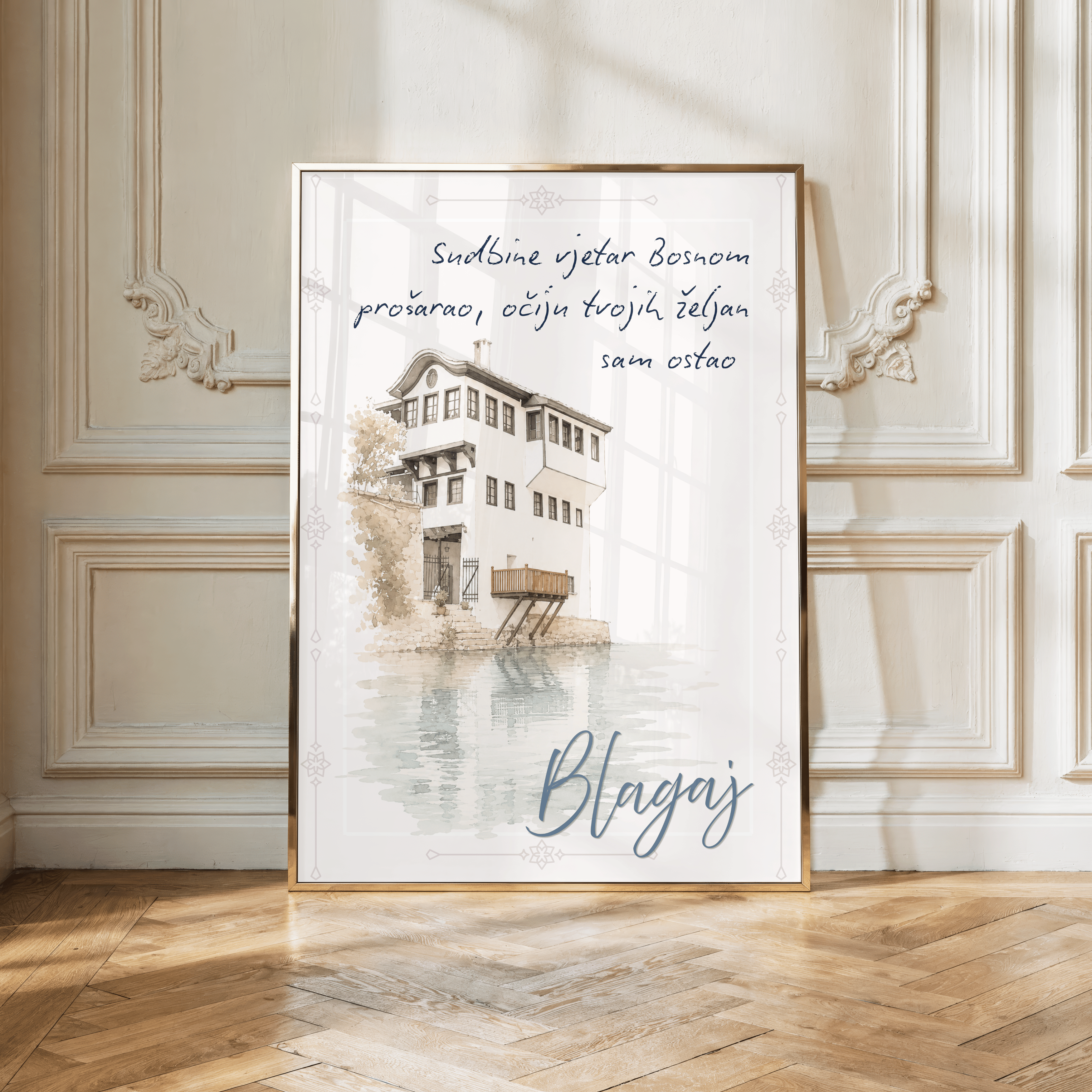 Blagaj – Zeitlose Erinnerung | Herzegowina Aquarell-Kunstdruck