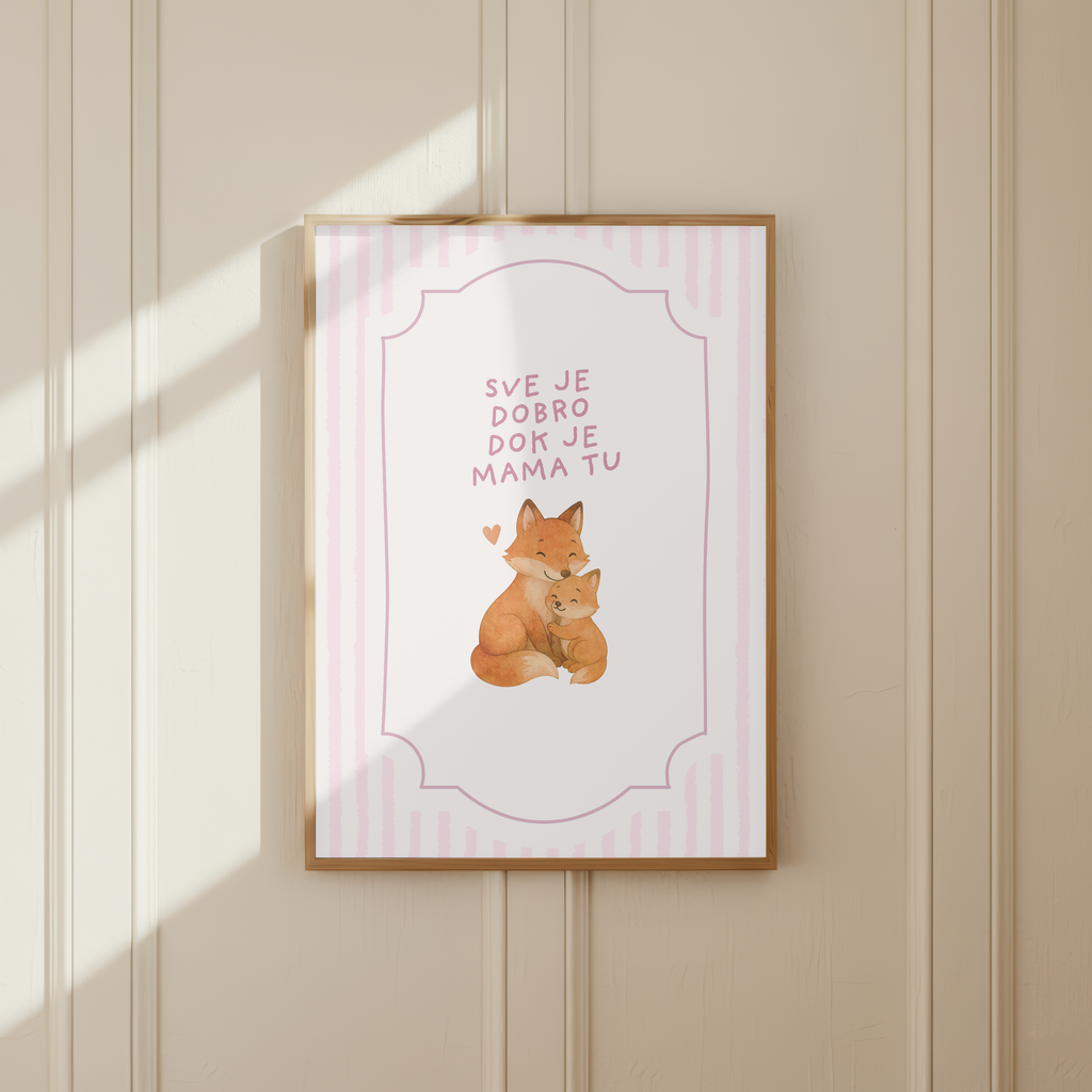 „Alles ist gut, wenn Mama da ist“ | Fuchs Mama & Baby Illustration