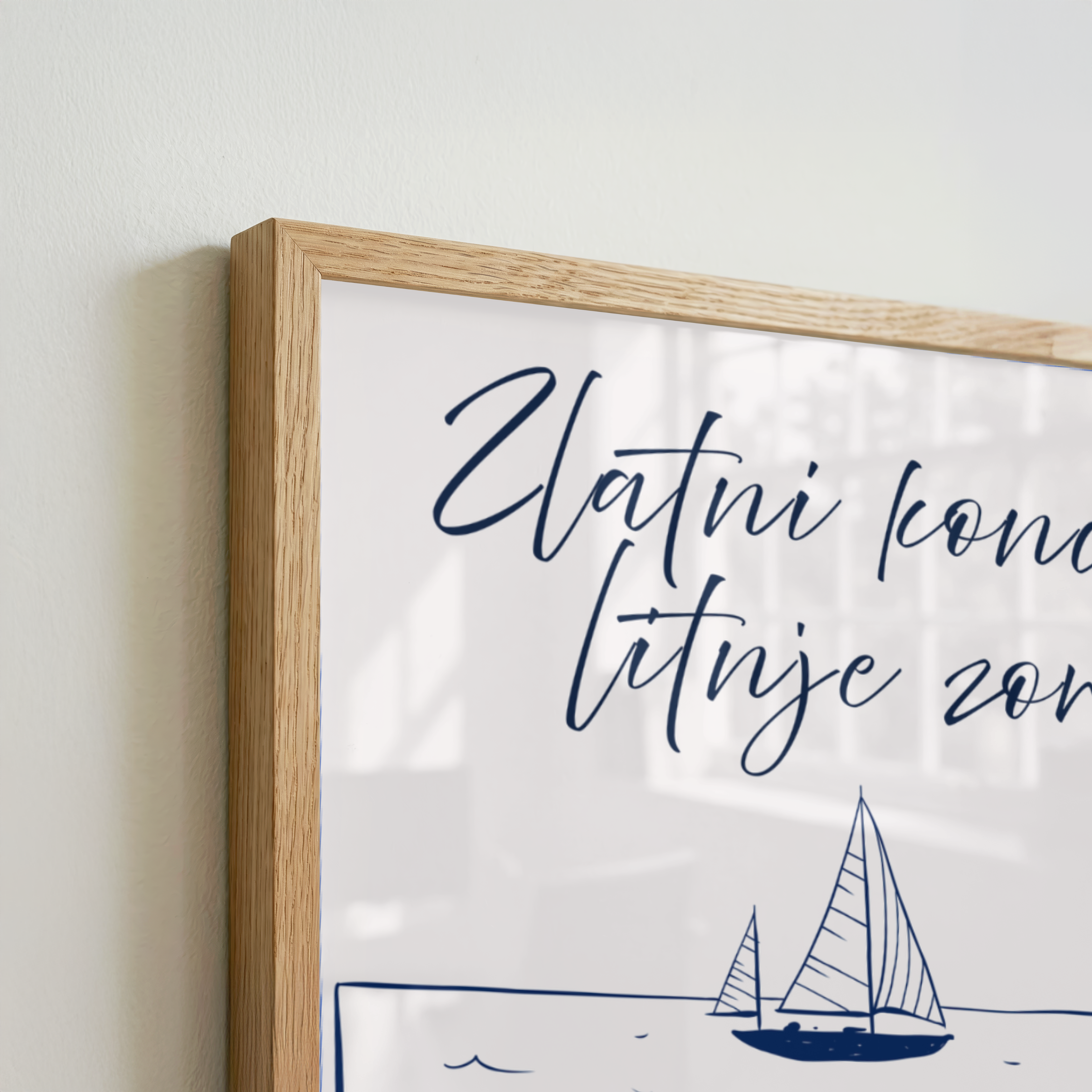 Zlatni konci litnje zore – Mediterranes Segelboot Poster